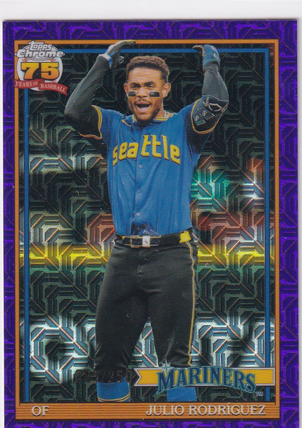 2026 TOPPS CHROME 75 #91C-62 JULIO RODRIGUEZ PURPLE 85/250- SEATTLE MARINERS