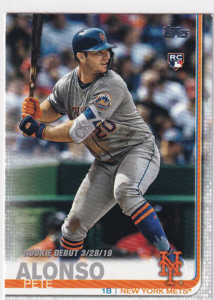 2019 TOPPS UPDATE #US198 PETE ALONZO- NEW YORK METS