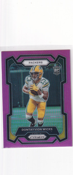 2023 PRIZM #333 DONTAYVION WICKS PINK PRIZM- GREEN BAY PACKERS