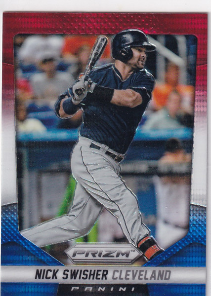 2014 PRIZM #144 NICK SWISHER RED WHITE BLUE PRIZM- CLEVELAND GUARDIANS