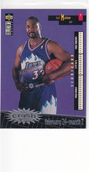 1996 UPPER DECK #C27 KARL MALONE CRASH THE GAME- UTAH JAZZ