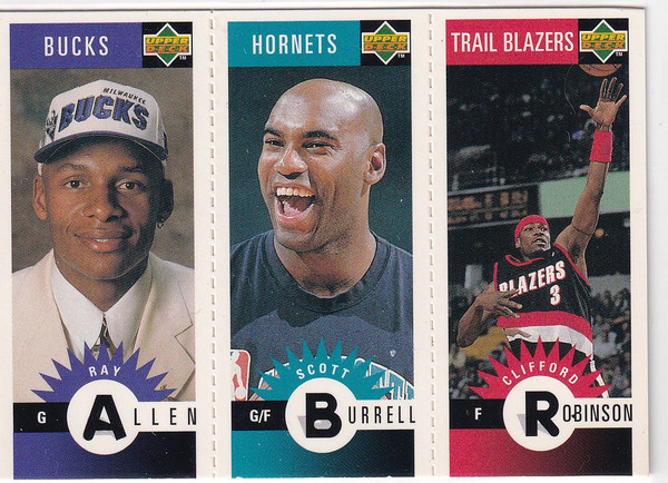 1996 UPPER DECK #M159 M97 M136 ROBINSON, BURRELL, ALLEN MINI- MILWAUKEE BUCKS