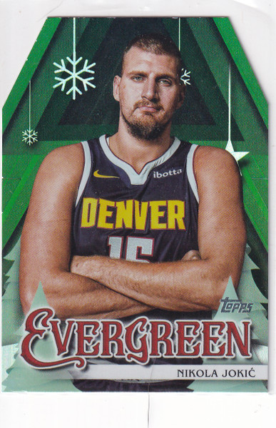 2025 TOPPS HOLIDAY #EV-NJ NIKOLA JOKIC EVERGREEN- DENVER NUGGETS