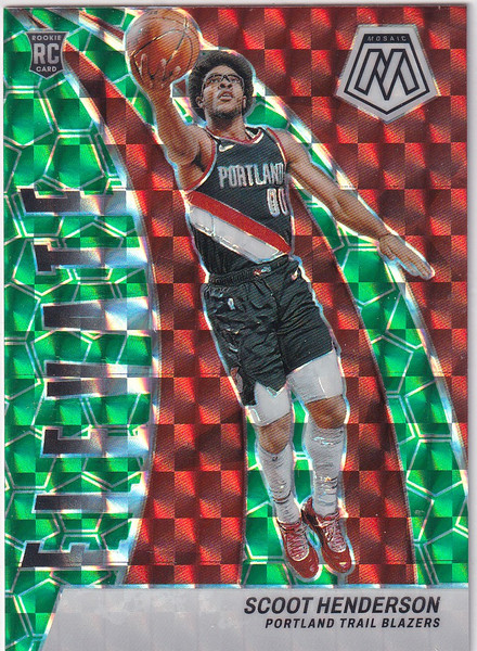 2023-24 MOSAIC #9 SCOOT HENDERSON ELEVATE GREEN- PORTLAND TRAILBLAZZERS