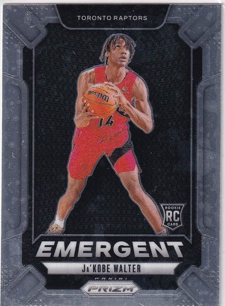 2024-25 PRIZM #27 JAKOBE WALTER EMERGENT- TORONTO RAPTORS