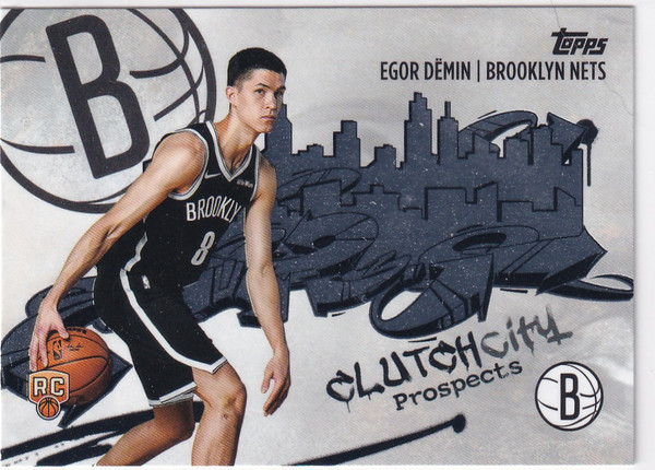 2025 TOPPS #CC-8 EGOR DEMIN CLUTCH CITY- BROOKLYN NETS