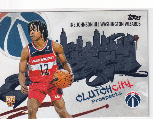 2025 TOPPS #CC-6 TRE JOHNSON CLUTCH CITY- WASHINGTON WIZARDS