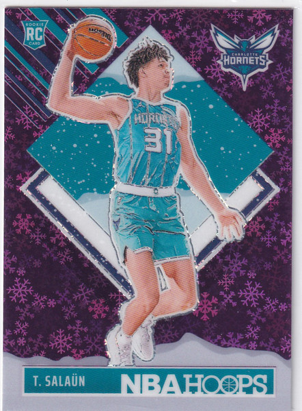 2024-25 HOOPS #292 TIDJANE SALAUN PURPLE TRIBUTE PRIZM- CHARLOTTE HORNETS