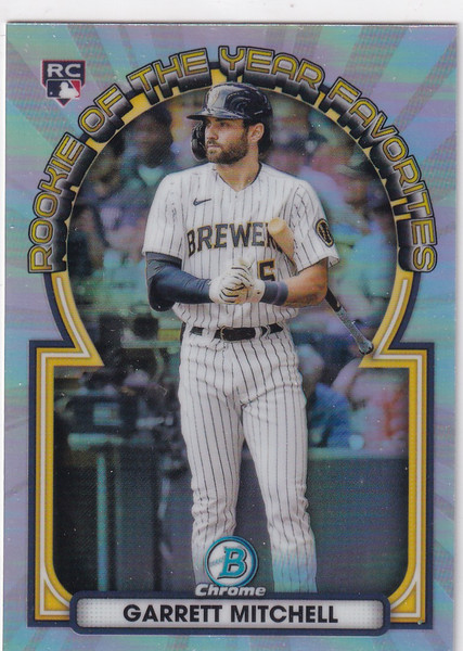 2023 BOWMAN CHROME #ROYF-7 GARRETT MITCHELL ROOKIE OF YEAR- MILWAUKEE BREWERS