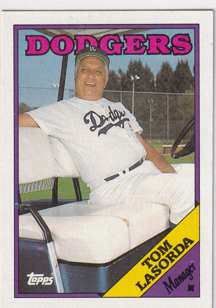 1988 TOPPS #74 TOM LASORDA TEAM CHEKLIST- LOS ANGELES DODGERS