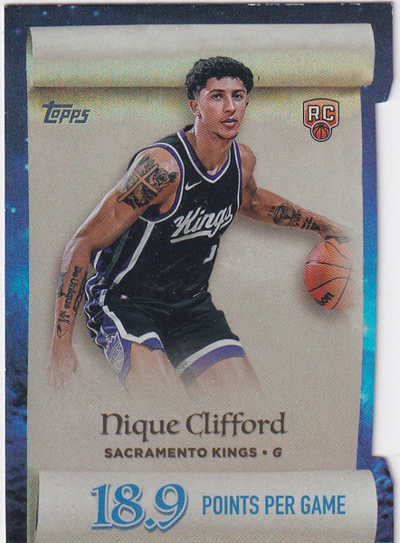 2025 TOPPS HOLIDAY #ML-24 NIQUE CLIFFORD SCROLL- SACRAMENTO KINGS
