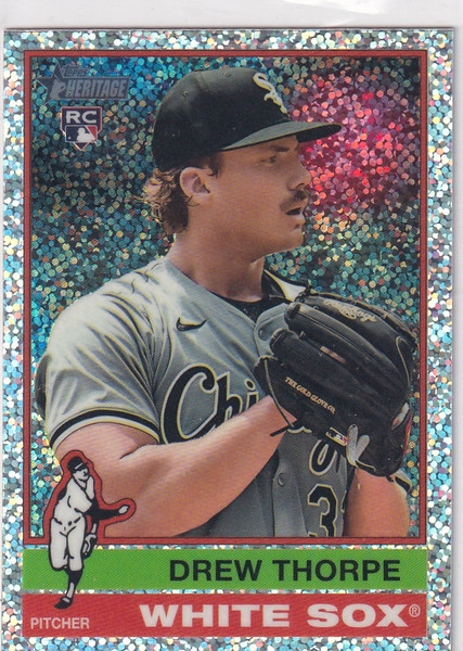 2025 TOPPS HERITAGE #334 DREW THORPE WHITE SPARKLE- CHICAGO WHITE SOX