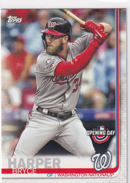 2019 TOPPS OPENING DAY #22 BRYCE HARPER- WASHINGTON NATIONALS