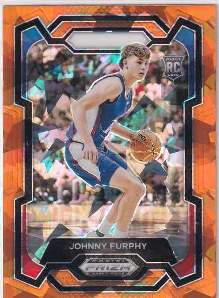 2024 PRIZM DRAFT #91 JOHNNY FURPHY ORANGE CRACKED ICE- INDIANA PACERS