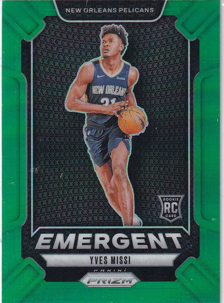 2024-25 PRIZM #21 YVES MISSI GREEN EMERGENT- NEW ORLEANS PELICANS