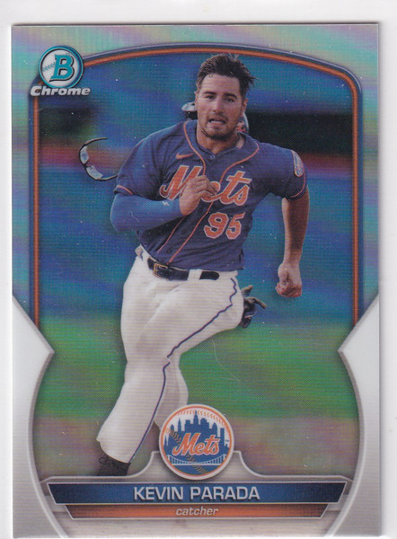 2023 BOWMAN CHROME #BCP-201 KEVIN PARADA 207/499 REFRACTOR- NEW YORK METS Q