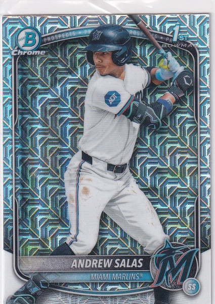 2025 BOWMAN CHROME #BCP-156 ANDREW SALAS MOJO REFRACTOR- MIAMI MARLINS