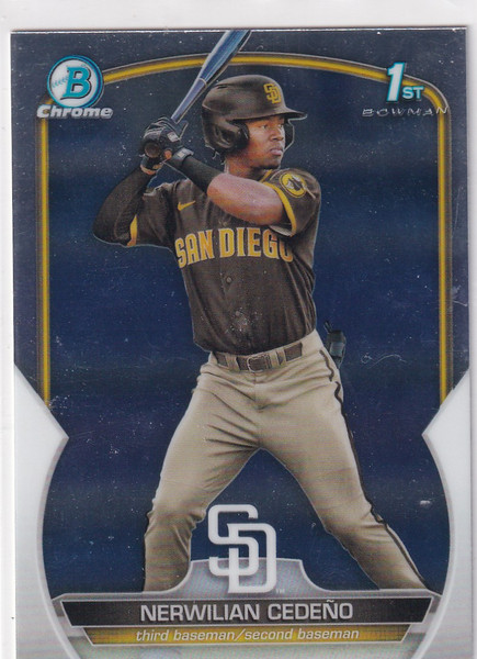2023 BOWMAN CHROME #BCP-81 NERWILIAN CEDENO- SAN DIEGO PADRES