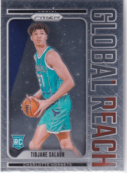 2024-25 PRIZM #3 TIDJANE SALAUN GLOBAL REACH- CHARLOTTE HORNETS