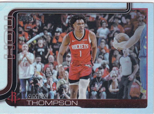 2025 TOPPS #176 AMEN THOMPSON REFRACTOR- HOUSTON ROCKETS