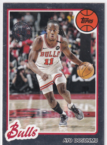 2025 TOPPS #80BK-21 AYO DOSUNMU THROWBACK- CHICAGO BULLS
