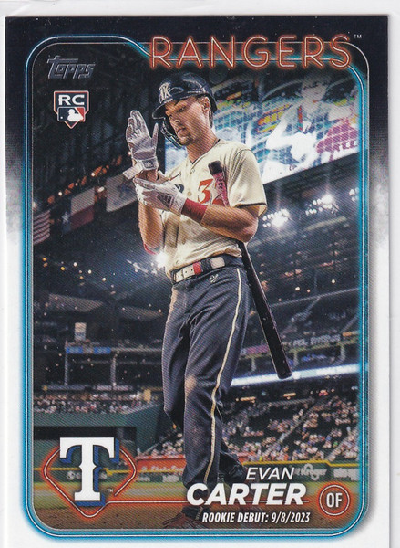 2024 TOPPS UPDATE SERIES #US58 EVAN CARTER- TEXAS RANGERS