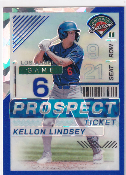 2024 PROSPECT EDITION #10 KELLON LINDSEY TICKET /299- LOS ANGELES DODGERS