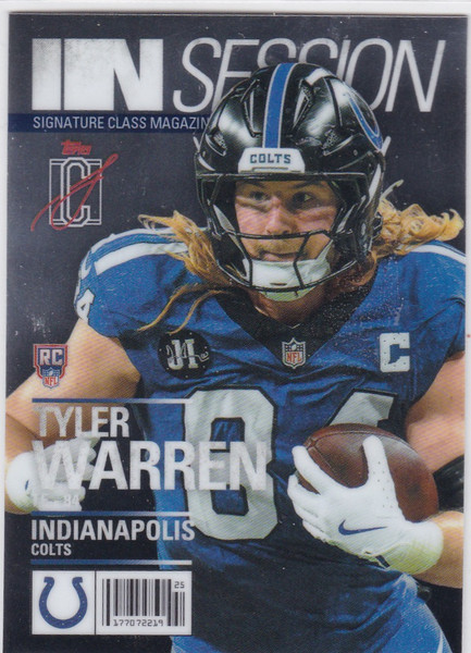 2025 Topps Signature Class #IS-9 Tyler Warren RC In Session - Colts