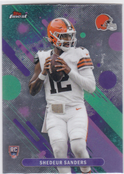 2025 Topps Finest #6 Sheduer Sanders RC Cleveland Browns