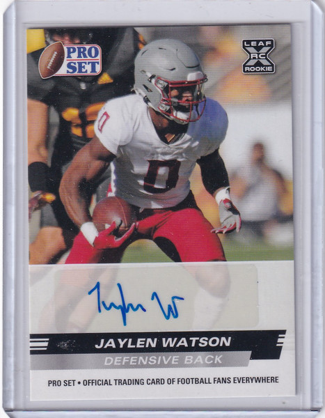 2022 Leaf Pro Set Auto #PSA-JW3 Jaylen Watson - Washington State