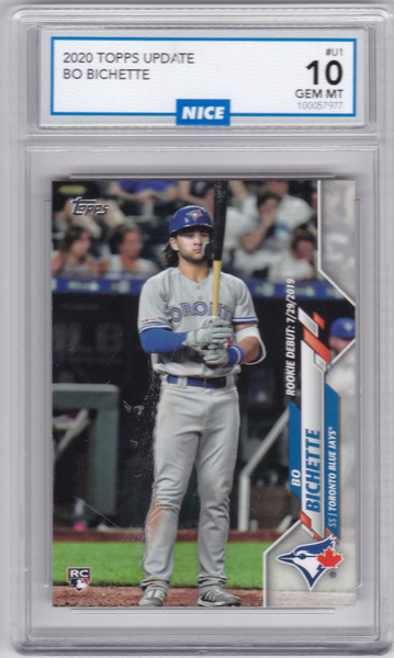 2020 Topps Update #U-1 Bo Bichette RC Graded NICE 10 Gem MINT