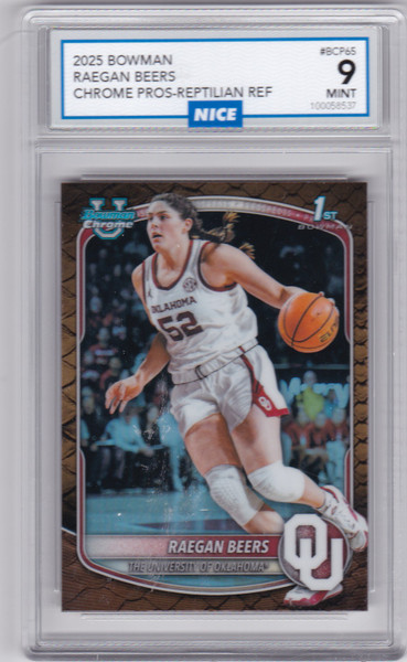 2025 Bowman 1st Reptillian #BCP65 Raegan Beers NICE 9 MINT