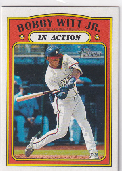 2021 TOPPS HERITAGE #181 BOBBY WITT JR- KANSAS CITY ROYALS