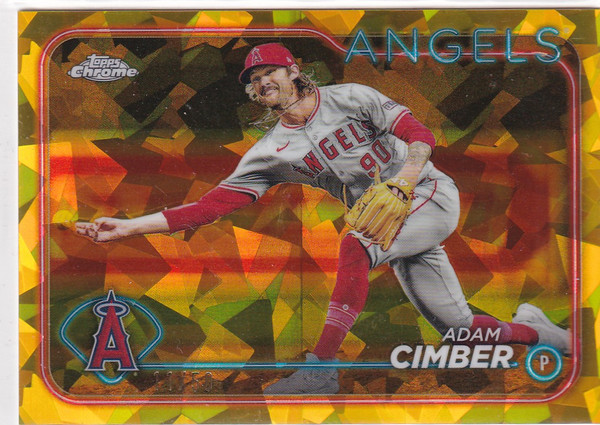2024 TOPPS CHROME #USCS282 ADAM CIMBER GOLD CRACKED ICE 11/50- ANGELS