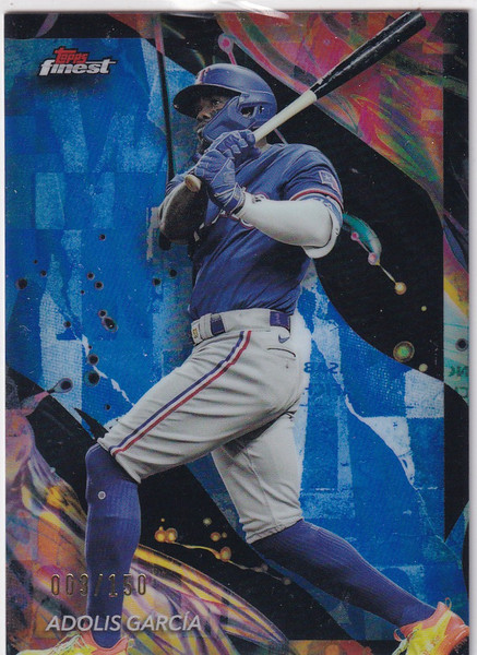2024 TOPPS FINEST #154 ADOLIS GARCIA BLUE 3/150- TEXAS RANGERS