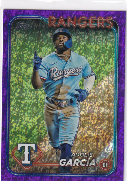 2024 TOPPS SERIES ONE #134 ADOLIS GARCIA PURPLE FOIL /799- TEXAS RANGERS