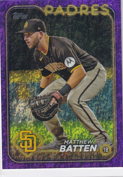 2024 TOPPS SERIES TWO #384 MATTEW BATTEN PURPLE FOIL /799- SAN DIEGO PADRES