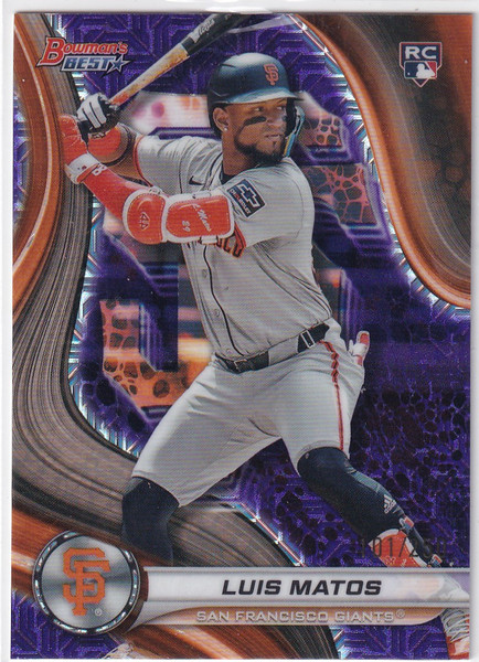 2024 BOWMAN BEST #58 LUIS MATOS PURPLE 101/250- SAN FRANCISCO GIANTS