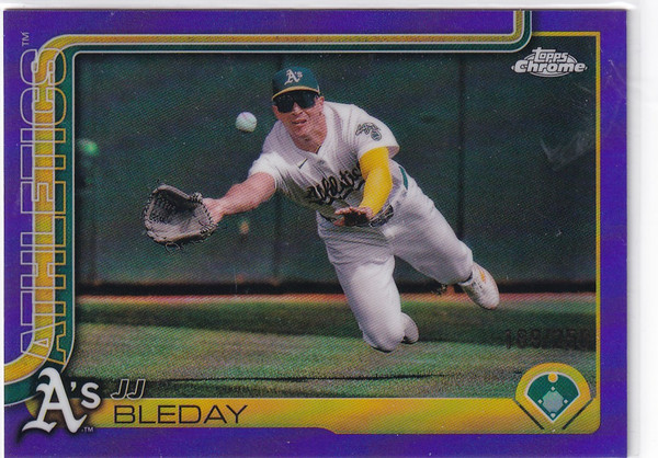 2025 TOPPS CHROME #183 JJ BLEDAY PURPLE 189/250- OAKLAND ATHLETICS