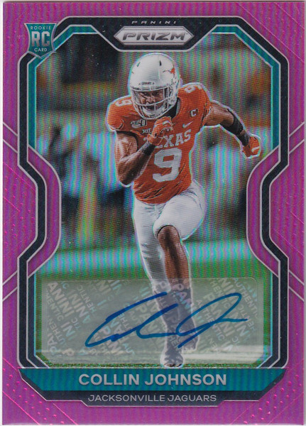 2020 PRIZM #353 COLLIN JOHNSON PINK PRIZM AUTO- JACKSONVILLE JAGUARS