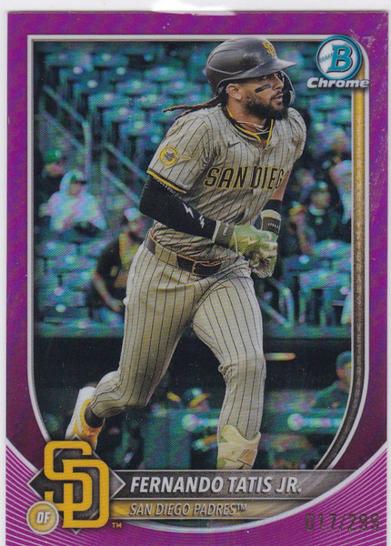 2025 Bowman Chrome #8 Fernando Tatis Jr Fuchsia 17/299 Padres