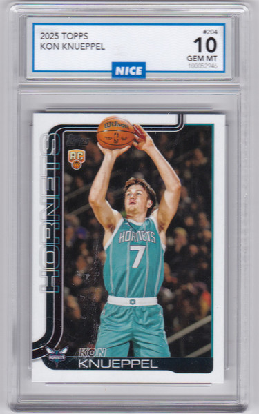 2025-26 Topps #204 Kon Knueppel RC NICE 10 MINT Charlotte Hornets