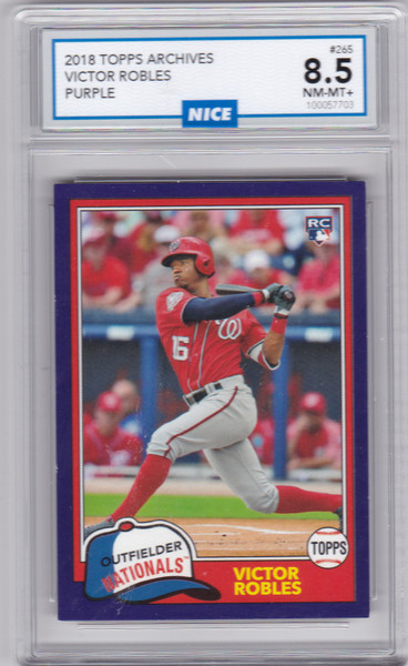 2018 Topps Archives #265 Victor Robles Purple 100/175 NICE 8.5 NR MINT