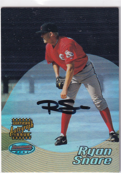 2002 BOWMAN BEST #138 RYAN SNARE AUTO- CINCINNATI REDS