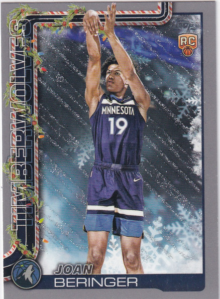 2025 TOPPS HOLIDAY #H177 JOAN BERINGER GLITTER- MINNESOTA TIMBERWOLVES