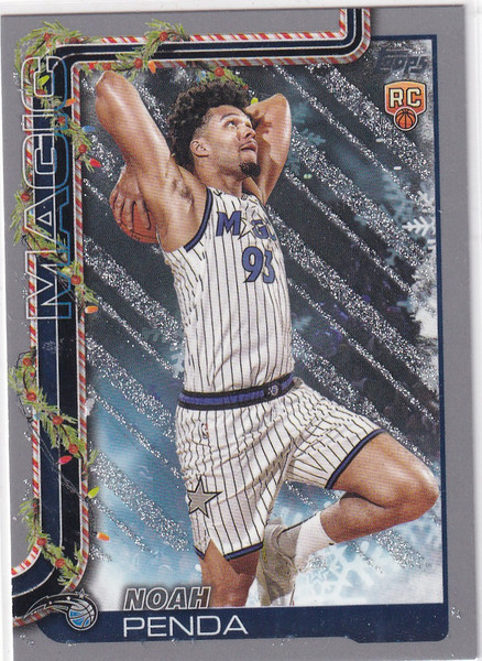 2025 TOPPS HOLIDAY #H192 NOAH PENDA GLITTER- ORLANDO MAGIC