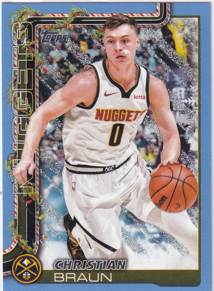 2025 TOPPS HOLIDAY #H79 CHRISTIAN BRAUN GLITTER- DENVER NUGGETS