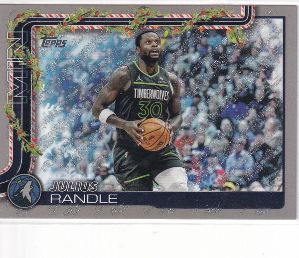 2025 TOPPS HOLIDAY #H86 JULIUS RANDLE GLITTER- MINNESOTA TIMBERWOLVES