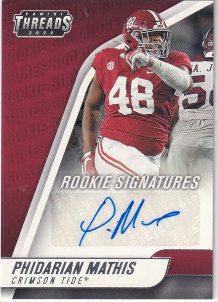 2022 CHRONICALS THREADS DRAFT #TH-PMA PHIDARIAN MATHIS AUTO- ALABAMA