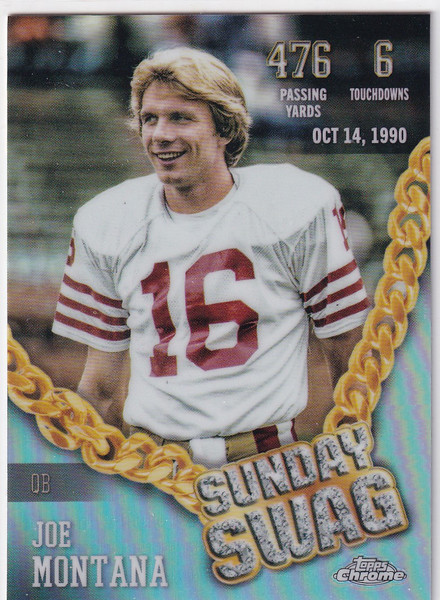 2024 TOPPS CHROME #SS-5 JOE MONTANA SUNDAY SWAG REFRACTOR- SAN FRANCISCO 49ERS